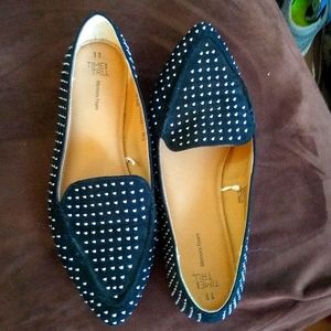 Black Embellished Loafer/Flat